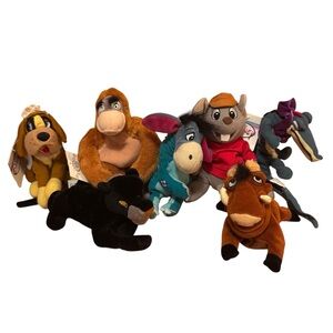 Vintage Disney store 90s Beanie Baby Style Plush Bundle Set